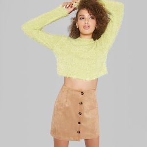 Wild Fable Suede Button Down Skirt